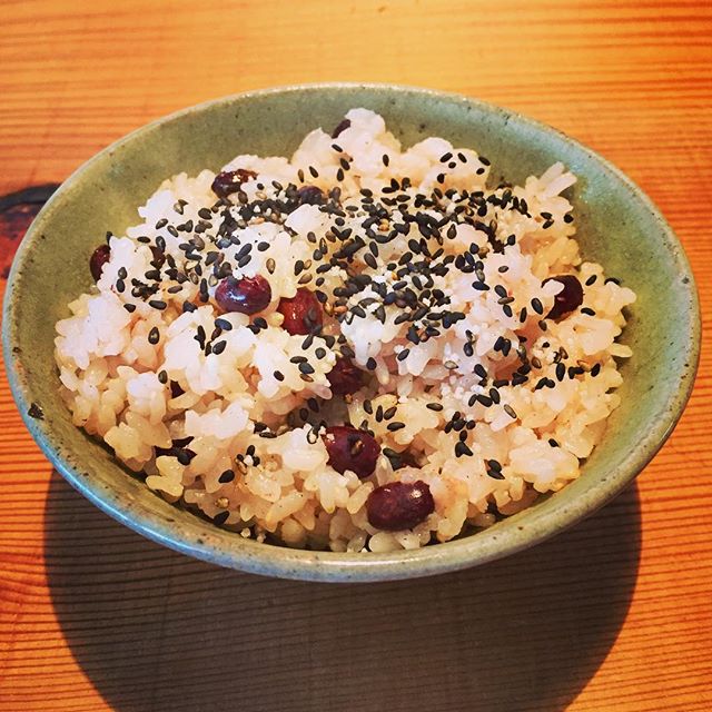 my favorite !#breakfast #japanesefood #rice #赤飯